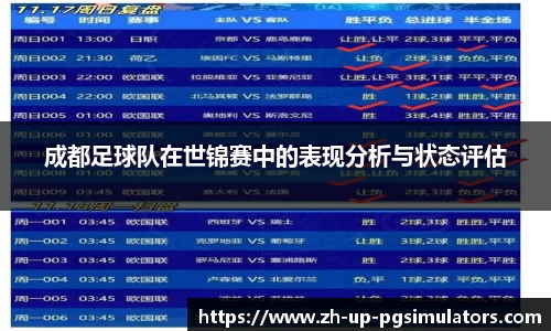 成都足球队在世锦赛中的表现分析与状态评估